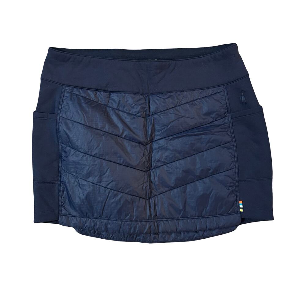 Smartwool Skirt Women Medium Blue Smartloft 60 Wool Blend Puffer Pull On Outdoor